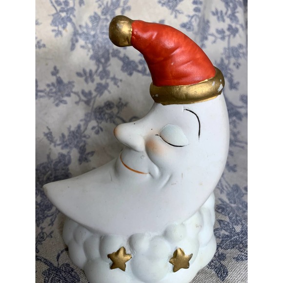 Vintage Porcelain Sleeping Moon Figurine - Picture 8 of 9